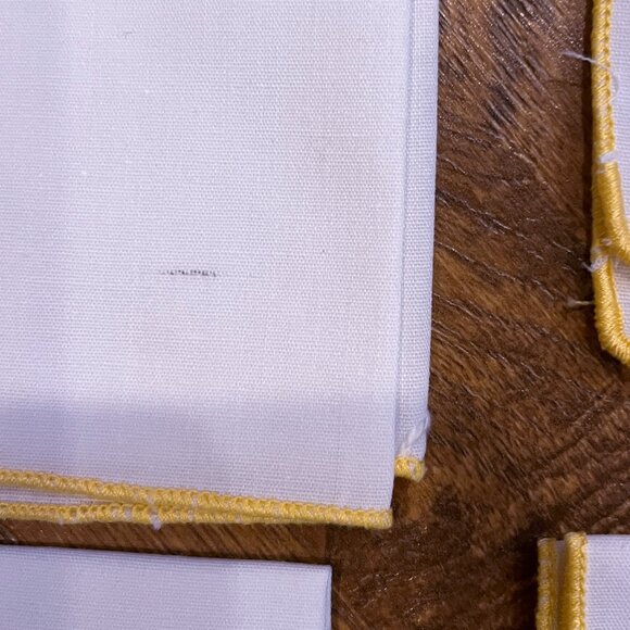 Vintage Nice Crisp Linen Rectangular Tablecloth & 6 Napkins with embroidery - Picture 7 of 8